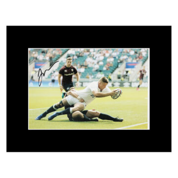 Signed Jamie Blamire Photo Display 16x12 - England Rugby Autograph