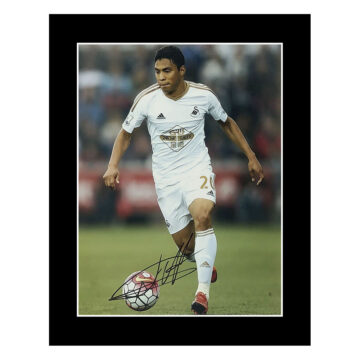 Signed Jefferson Montero Photo Display 12x10 - Swansea City Autograph