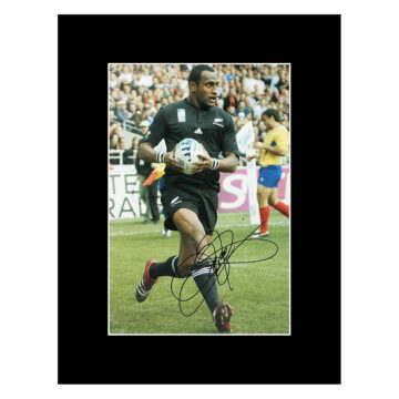 Signed Joe Rokocoko Photo Display 16x12 - All Blacks Icon