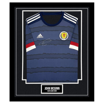 Signed John McGinn Framed Shirt - Scotland Icon Autograph