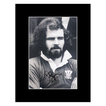 Signed John Taylor Photo Display - 16x12 Wales Rugby Icon