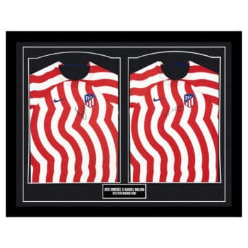 Signed Jose Gimenez & Nahuel Molina Framed Duo Shirts - Atletico Madrid Icons