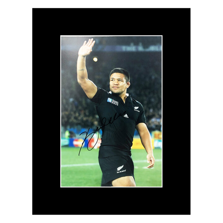 Signed Keven Mealamu Photo Display 16x12 - All Blacks Rugby Icon