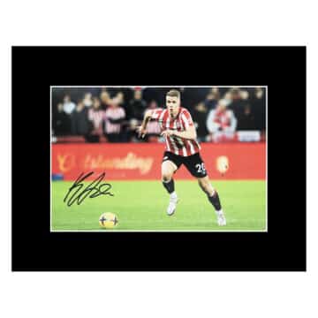 Signed Kristoffer Ajer Photo Display 16x12 - Brentford Icon Autgograph