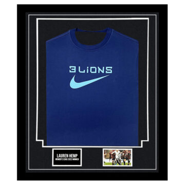 Signed Lauren Hemp Framed Display Shirt - Women's Euro 2022 Winner