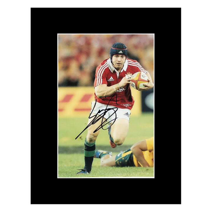 Signed Leigh Halfpenny Photo Display 16x12 - British & Irish Lions Icon