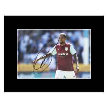 Signed Leon Bailey Photo Display 16x12 - Aston Villa Icon