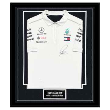 Signed Lewis Hamilton Framed Shirt - Formula 1 World Champion