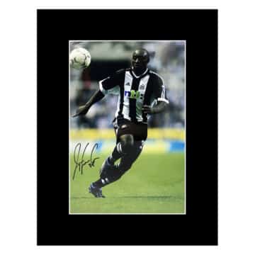 Signed Lomana Lua Lua Photo Display 16x12 - Newcastle United Icon