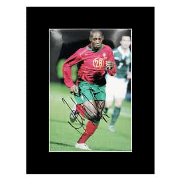 Signed Luis Boa Morte Photo Display 16x12 - Portugal Icon