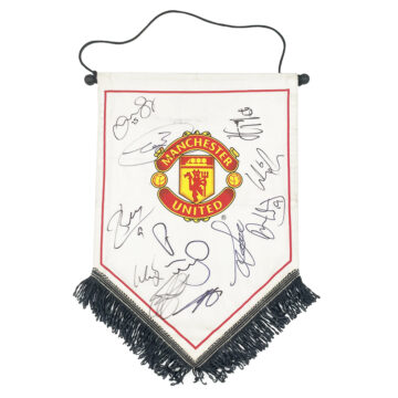 Signed Manchester United FC Pennant - Premier League Winners 2009