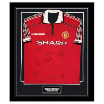 Signed Manchester United Framed Shirt - Treble Winners 1999