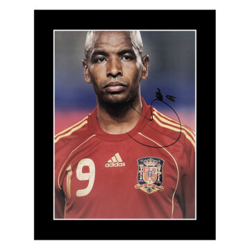 Signed Marcos Senna Photo Display - 12x10 Spain Icon