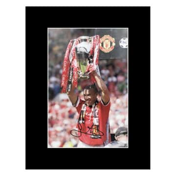 Signed Mikael Silvestre Photo Display 16x12 - Premier League Winner 2000