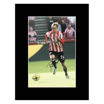 Signed Mikkel Damsgaard Photo Display 16x12 - Brentford Autograph