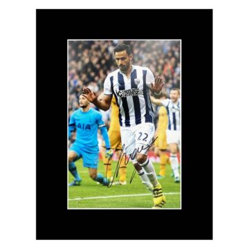 Signed Nacer Chadli Photo Display - 16x12 West Bromwich Albion Icon