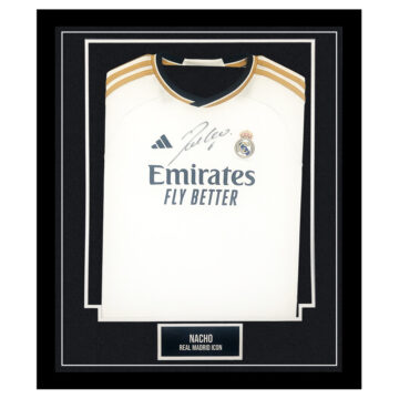 Signed Nacho Framed Shirt - Real Madrid Icon Autograph