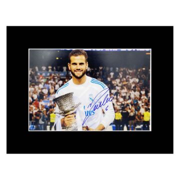 Signed Nacho Photo Display - 16x12 Real Madrid Icon