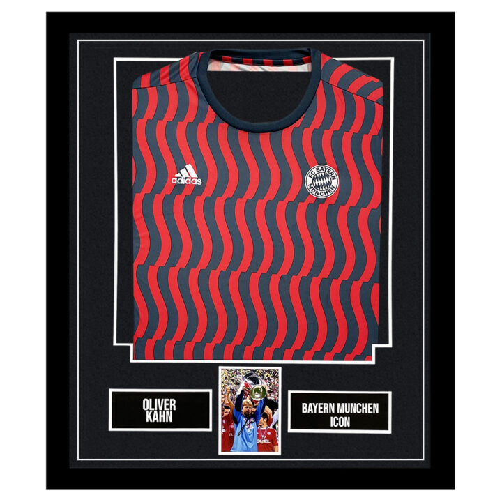 Signed Oliver Kahn Framed Display Shirt - Bayern Munich Icon