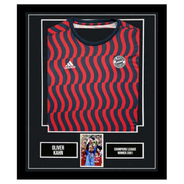 Signed Oliver Kahn Framed Display Shirt - Champions League Winner 2001