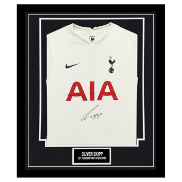 Signed Oliver Skipp Framed Shirt - Tottenham Hotspur Icon