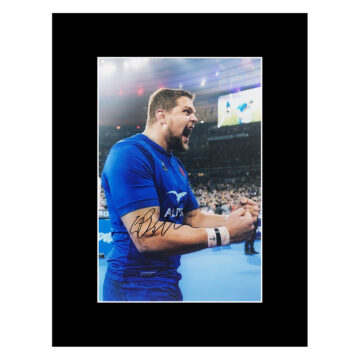 Signed Paul Willemse Photo Display 16x12 - France Rugby Icon