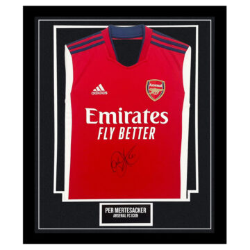 Signed Per Mertesacker Framed Shirt - Arsenal FC Icon