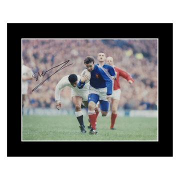 Signed Philippe Saint-Andre Photo Display 12x10 - France Rugby Icon