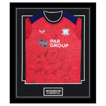 Signed Preston North End Framed Away Shirt - EFL Championship 2024