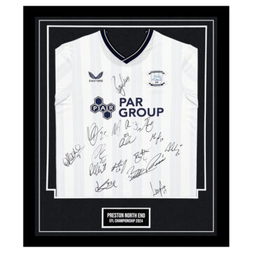 Signed Preston North End Framed Shirt - EFL Championship 2024