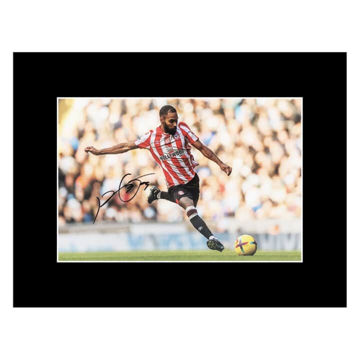 Signed Rico Henry Photo Display 16x12 - Brentford Icon