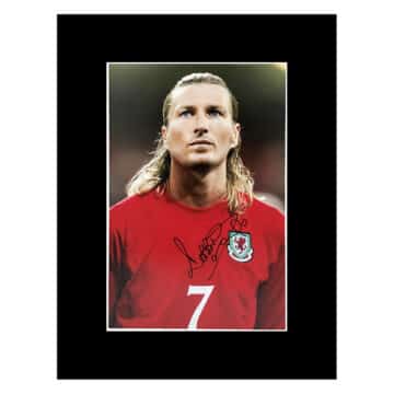 Signed Robbie Savage Photo Display 16x12 - Wales Icon