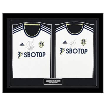 Signed Rodrigo & Tyler Adams Framed Duo Shirts - Leeds United Icons