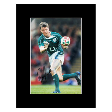 Signed Ronan O'Gara Photo Display 16x12 - Ireland Icon