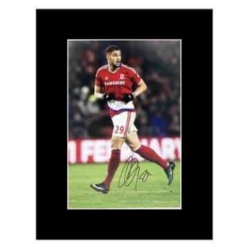 Signed Rudy Gestede Photo Display 16x12 - Middlesbrough Icon