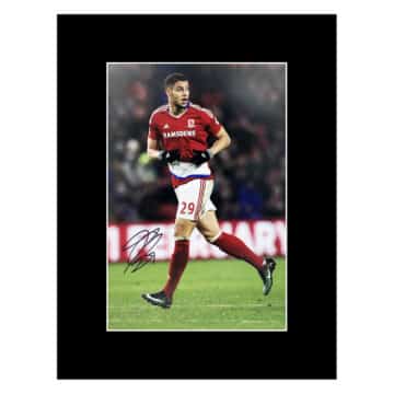 Signed Rudy Gestede Photo Display 16x12 - Middlesbrough Icon Autograph