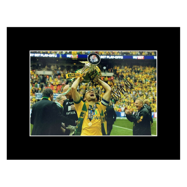 Signed Russell Martin Photo Display 16x12 - Norwich City Icon Signature