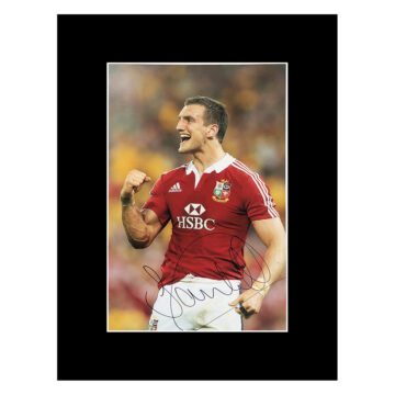 Signed Sam Warburton Photo Display 16x12 - British & Irish Lions Icon Autograph