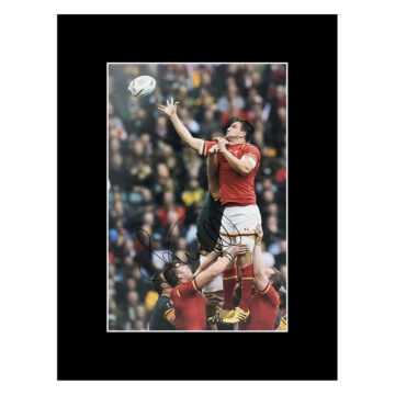 Signed Sam Warburton Photo Display 16x12 - Wales Captain Icon