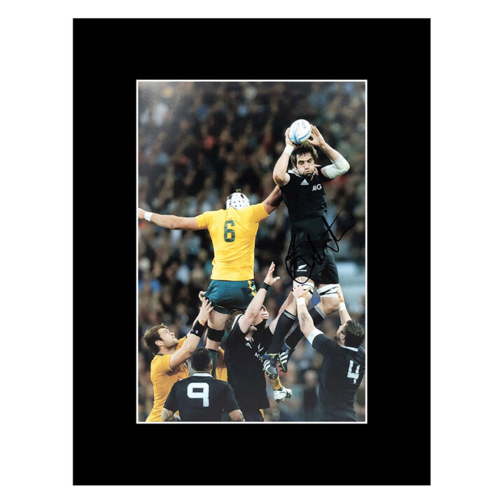 Signed Sam Whitelock Photo Display 16x12 - All Blacks Icon