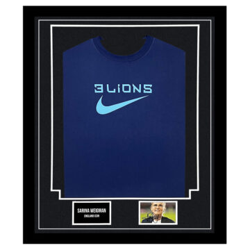 Signed Sarina Wiegman Framed Display Shirt - England Icon Autograph