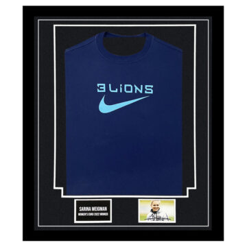 Signed Sarina Wiegman Framed Display Shirt - Women's Euro 2022 Winner