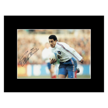 Signed Serge Blanco Photo Display 16x12 - France Autograph