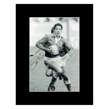 Signed Serge Blanco Photo Display 16x12 - France Rugby Icon