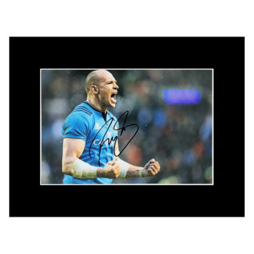 Signed Sergio Parisse Photo Display 16x12 - Italy Icon Autograph