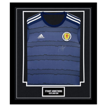 Signed Stuart Armstrong Framed Shirt - Scotland Icon Autograph