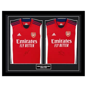 Signed Thomas Partey & Kieran Tierney Framed Duo Shirts - Arsenal FC Icons