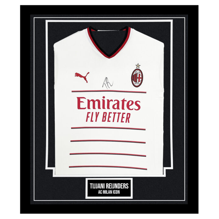 Signed Tijjani Reijnders Framed Shirt - AC Milan Icon