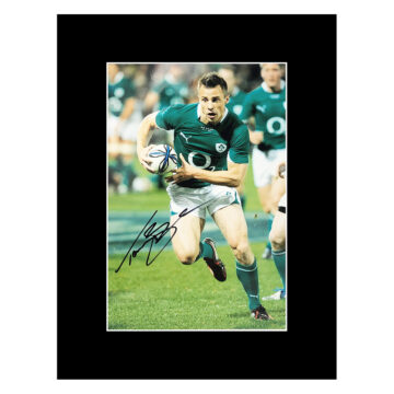 Signed Tommy Bowe Photo Display 16x12 - Ireland Icon