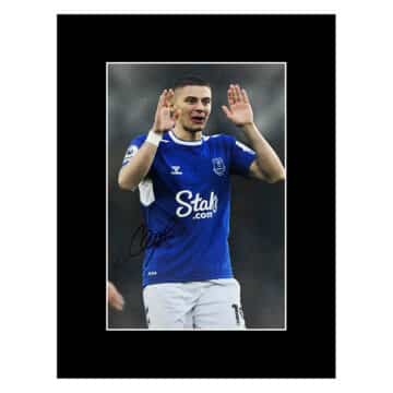 Signed Vitaliy Mykolenko Photo Display 16x12 - Everton Icon